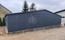 Ogłoszenie - Garaż blaszany 12x6m - 3x brama uchylna - 2x drzwi - 2x okno - antracyt - dach dwuspadowy - rynny  SO146. Miniaturka 3