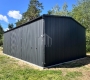 Ogłoszenie - Hala - garaż blaszany - 9x6m - 3x brama dwuskrzydłowa - antracyt - dach dwuspadowy odwrócony - rynna SO147. Miniaturka 3