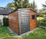 Ogłoszenie - Schowek - domek ogrodowy 2,5x2,5m - drzwi - okno - jasny orzech - drewnopodobny - dach dwuspadowy SO148. Miniaturka 4