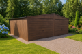 Ogłoszenie - Garaż Blaszany 6x5 Dwuspadowy drewnopodobne Bramy Uchylne PREMIUM. Miniaturka 1