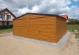 Ogłoszenie - Garaż blaszany dwustanowiskowy 6×5m brama uchylna, dach dwuspadowy, złoty dąb PREMIUM. Miniaturka 2