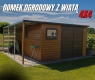 Ogłoszenie - Domek Ogrodowy 4x4 z wiatą Złoty Dąb + Ciemny Orzech MONTAŻ GRATIS. Miniaturka 3