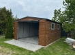 Ogłoszenie - Garaż blaszany 4x6 drewnopodobny, dach dwuspadowy, brama uchylna, okna. Miniaturka 4