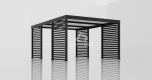 Ogłoszenie - CarPort PREMIUM - wiata samochodowa 4x5 - antracyt - zabudowa  CP104. Miniaturka 2