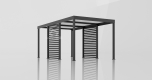 Ogłoszenie - CarPort PREMIUM - wiata samochodowa 3x5 - antracyt - zabudowa  CP105. Miniaturka 2