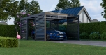 Ogłoszenie - CarPort PREMIUM - wiata samochodowa 4x5 - antracyt - zabudowa  CP104. Miniaturka 6