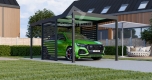 Ogłoszenie - CarPort PREMIUM - wiata samochodowa 3x5 - antracyt - zabudowa  CP105. Miniaturka 6