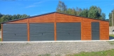 Ogłoszenie - Garaż blaszany 12×5 trzystanowiskowy – drewnopodobny, dwuspadowy. Miniaturka 4