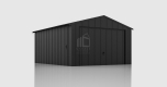 Ogłoszenie - Garaż blaszany 4x5m - brama uchylna - drzwi - blacha na rąbek - dach dwuspadowy ID1003. Miniaturka 2