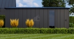 Ogłoszenie - Garaż blaszany 7x6m - brama uchylna - okno - drzwi - blacha na rąbek - dach dwuspadowy ID1014. Miniaturka 5