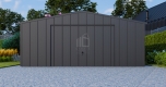Ogłoszenie - Garaż blaszany 7x6m - brama uchylna - okno - drzwi - blacha na rąbek - dach dwuspadowy ID1014. Miniaturka 3
