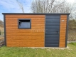 Ogłoszenie - Schowek - domek ogrodowy 4x2m - dzwi - okno - jasny orzech - drewnopodobny - dach spad w tył TS1104. Miniaturka 3