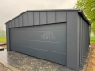Ogłoszenie - Garaż blaszany Premium 6x5,8 - Brama segmentowa - drzwi - 2x okno - rynny - antracyt - Blacha na Rąbek - dach TS1095. Miniaturka 3