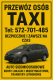 Ogłoszenie - Przewóz osób TAXI. Miniaturka 4