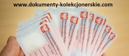 Ogłoszenie - Kolekcjonerska karta pobytu, kolekcjonerskie paszporty, dokumenty kolekcjonerskie. Miniaturka 1