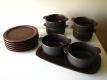 Ogłoszenie - Kamionkowe miseczki z uszkami talerzyki i patera – tacka, na 6 osób. Miniaturka 9