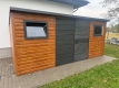 Ogłoszenie - Domek Schowek Ogrodowy 5×4 złoty dąb + ciemny grafit mat PREMIUM. Miniaturka 1