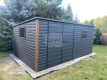 Ogłoszenie - Schowek - domek ogrodowy 5x3m - brama dwuskrzydłowa - 2x okno - antracyt - dach spad w tył  GP651. Miniaturka 3