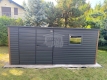Ogłoszenie - Schowek - domek ogrodowy 5x3m - brama dwuskrzydłowa - 2x okno - antracyt - dach spad w tył  GP651. Miniaturka 4