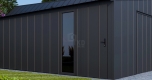 Ogłoszenie - Garaż blaszany 7x6m - brama uchylna - okno - drzwi - blacha na rąbek - dach dwuspadowy TKD384. Miniaturka 2
