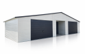 Ogłoszenie - Garaż Blaszany z pomieszczeniem gospodarczym 12x5m Biały RAL + Ciemny Grafit. Miniaturka 2