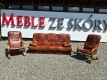 Ogłoszenie - PROMOCJA - komplet FINKA wersalka + 2 fotele, skóra naturalna. Miniaturka 6