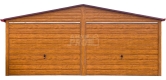 Ogłoszenie - Garaż blaszany 6x6 - 2x brama - 2x okno - drzwi - jasny orzech - drewnopodobny - Dach dwuspadowy - rynny GP633. Miniaturka 1