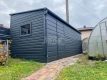 Ogłoszenie - Schowek - Domek ogrodowy 5x2,5m - Brama dwuskrzydłowa - okno - antracyt - dach spad w przód GP617. Miniaturka 3