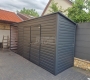 Ogłoszenie - Schowek - domek ogrodowy 4x1 - wiata 2x1 - brama - antracyt - dach spad w tył GP627. Miniaturka 2