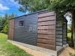 Ogłoszenie - Schowek - Domek ogrodowy 4x2m -wiata 1m - okno - ciemny orzech - drewnopodobny - sosna norweska - dach spad w tył GP622. Miniaturka 2