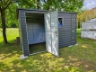 Ogłoszenie - Schowek - Domek Ogrodowy 3x2 - wiata 0,5x2 - drzwi - okno - antracyt - dach spad w tył GP626. Miniaturka 3