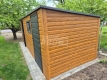 Ogłoszenie - Schowek - Domek Ogrodowy 6x3m - 2x drzwi - 2x okno - jasny orzech - drewnopodobny - dach spad w tył GP621. Miniaturka 4