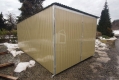 Ogłoszenie - Garaż blaszany 3x5m - II Gatunek - Garaż wolnostojący na budowę - złoty - dach spad w tył ID1092. Miniaturka 3