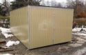 Ogłoszenie - Garaż blaszany 3x5m - II Gatunek - Garaż blaszak na budowę wolnostojący - złoty - dach spad w tył  ID1093. Miniaturka 3