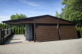 Ogłoszenie - Garaż blaszany dwustanowiskowy 6x7 z wiatą 3m Ciemny Orzech PREMIUM. Miniaturka 4