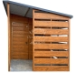 Ogłoszenie - Schowek - domek ogrodowy 2,5x4m + wiata 1,5 m - drzwi - jasny orzech - drewnopodobny - rynny - dach spad w bok ID1073. Miniaturka 1
