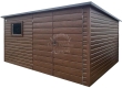 Ogłoszenie - Schowek - domek 4x2 - brama - okno - ciemny orzech - drewnopodobny - dach spad w tył ID1060. Miniaturka 1