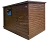 Ogłoszenie - Schowek - domek ogrodowy 3x2m - drzwi - okno - ciemny orzech - dach spad w przód - rynna ID1051. Miniaturka 1