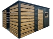 Ogłoszenie - Schowek - domek ogrodowy 2,3x3m - wiata 1,5m - drzwi - okno - antracyt - winchester - drewnopodobny - ID1127. Miniaturka 1