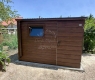 Ogłoszenie - Schowek - domek ogrodowy 3x2m - drzwi - okno - ciemny orzech - dach spad w przód - rynna ID1051. Miniaturka 3