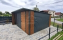Ogłoszenie - Schowek - Domek ogrodowy 5x4m - brama dwuskrzydłowa - okno - jasny orzech -  antracyt - dach spad w tył - ID1137. Miniaturka 7