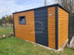 Ogłoszenie - Schowek - domek ogrodowy 4x2m - drzwi- okno - jasny orzech - drewnopodobny - dach spad w tył ID1021. Miniaturka 2