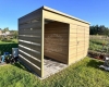 Ogłoszenie - Schowek domek ogrodowy + wiata 1,5m - drzwi - winchester - drewnopodobny - dach spad w tył ID1079. Miniaturka 2