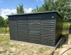 Ogłoszenie - Schowek - domek ogrodowy 4x3m - brama dwuskrzydłowa  sosna norweska - drewnopodobny - dach spad w tył - rynna ID1056. Miniaturka 4