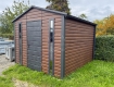 Ogłoszenie - Schowek - domek ogrodowy 3x3m - drzwi - 2x okno - ciemny orzech - drewnopodobny - rynny - dach dwuspadowy ID1105. Miniaturka 5
