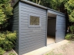 Ogłoszenie - Schowek - domek ogrodowy 4x2m - drzwi przesuwne - okno - antracyt - dach spad w tył ID1085. Miniaturka 3