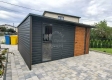 Ogłoszenie - Schowek - Domek ogrodowy 5x4m - brama dwuskrzydłowa - okno - jasny orzech -  antracyt - dach spad w tył - ID1137. Miniaturka 2