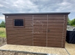 Ogłoszenie - Schowek - domek 4x2 - brama - okno - ciemny orzech - drewnopodobny - dach spad w tył ID1060. Miniaturka 3