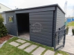 Ogłoszenie - Schowek - domek ogrodowy 5,5x2,5m - drzwi przesuwne - okno - antracyt - dach spad w tył ID1086. Miniaturka 7