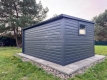 Ogłoszenie - Schowek - domek ogrodowy 4x3 m - brama dwuskrzydłowa - 2x okno - antracyt - dach spad do tyłu - rynna ID1112. Miniaturka 5